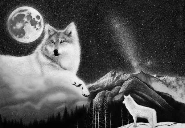 Волки воют компьютерная Графика