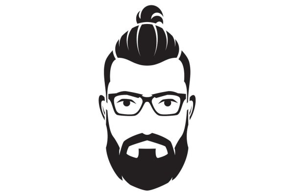 Лицо мужчины с бородой вектор