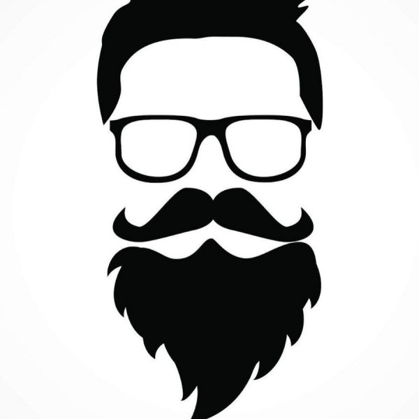 Нарисованный мужик с бородой