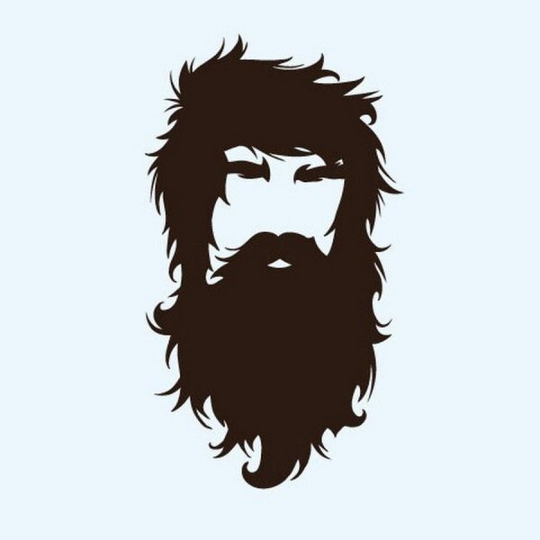 Силуэт лица с бородой