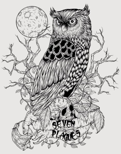 Сова эскиз для выжигания