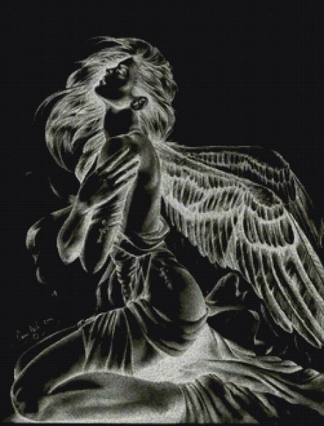 Ангел черно белый
