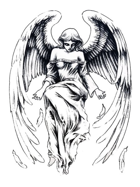 Тату эскизы ангелов