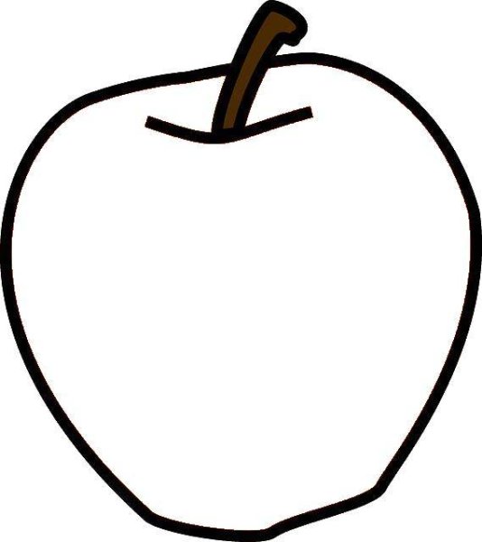 Яблоко раскраска для детей