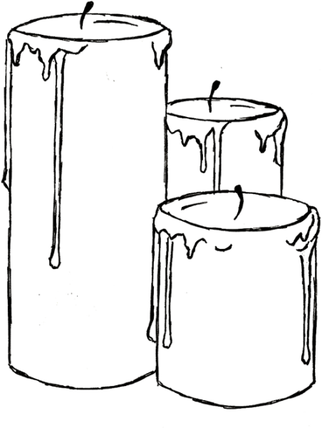 Свеча рисунок карандашом