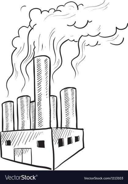 Раскраска завода с трубами