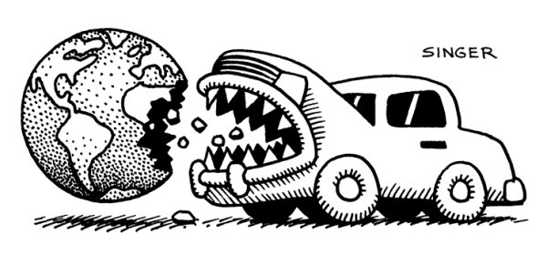 Машинка с выхлопными газами