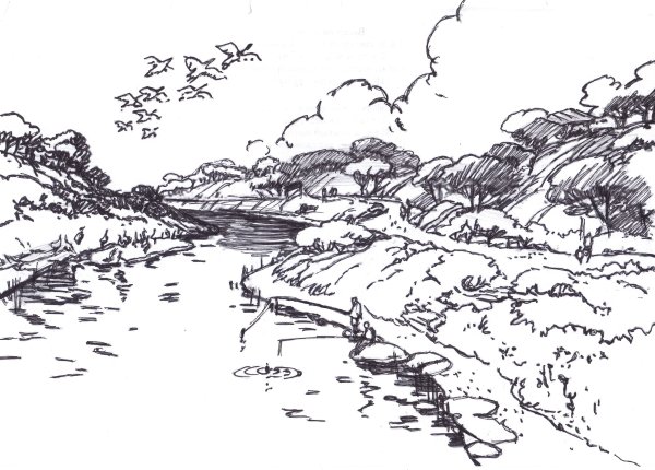 Нарисовать а.а.Фет контур