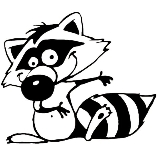 Енот трафарет