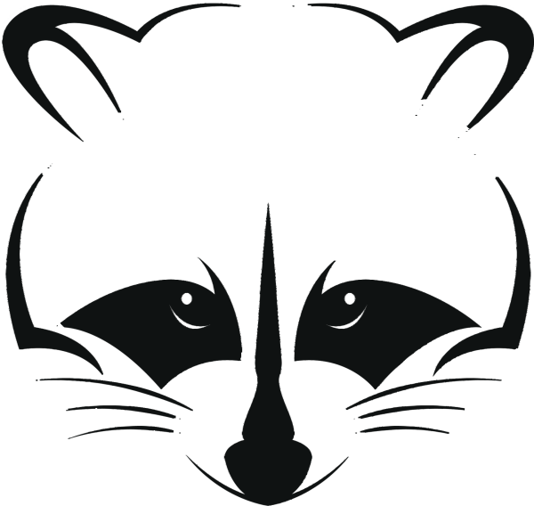 Нарисованная морда енота