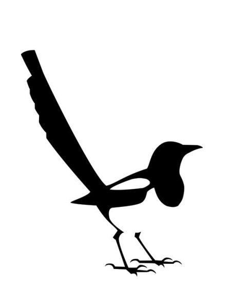 Силуэт сороки