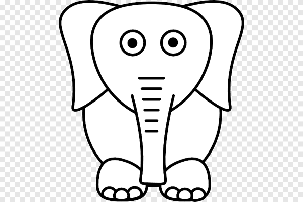 Слон раскраска для детей