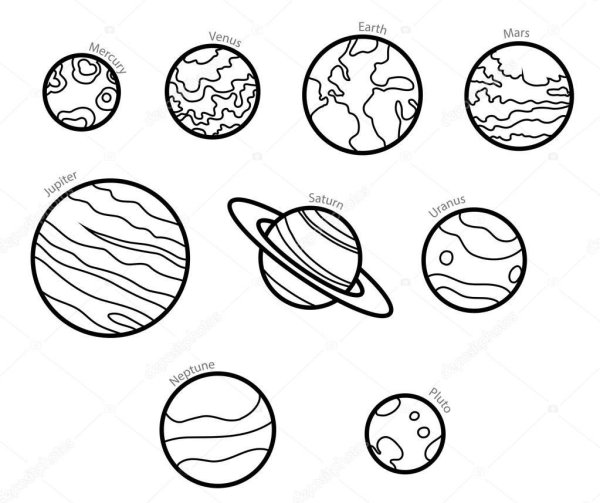 Планета Меркурий раскраска