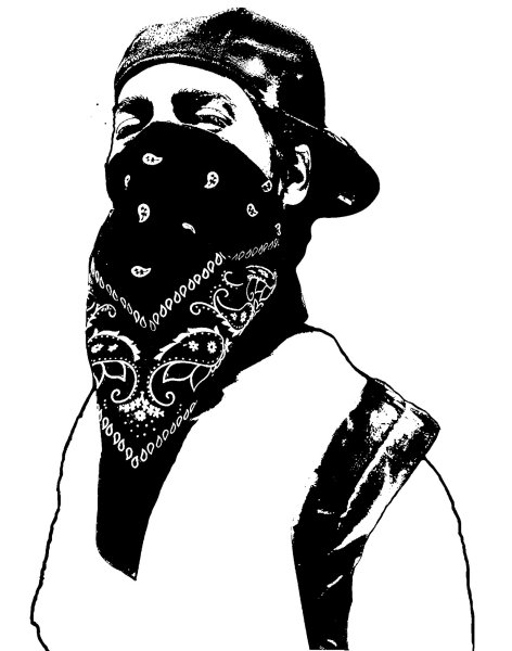 Парень в бандане на лице