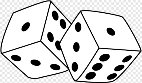 Игральные кубики раскраска