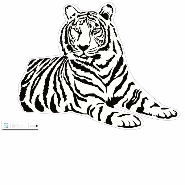 Тигр трафарет