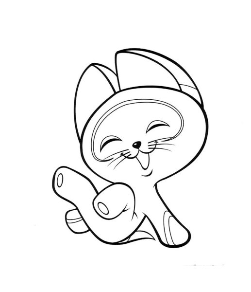 Котенок Гав раскраска для малышей