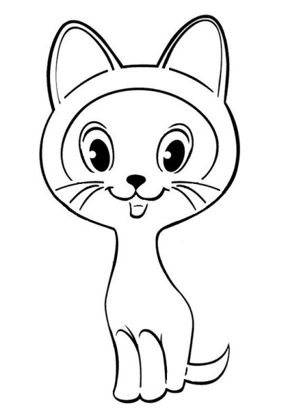 Котенок Гав черно белый