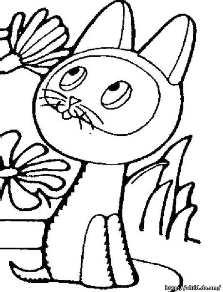 Котенок Гав раскраска