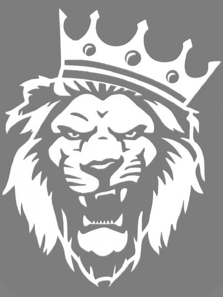 Голова Льва с короной сбоку