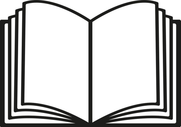 Силуэт раскрытой книги