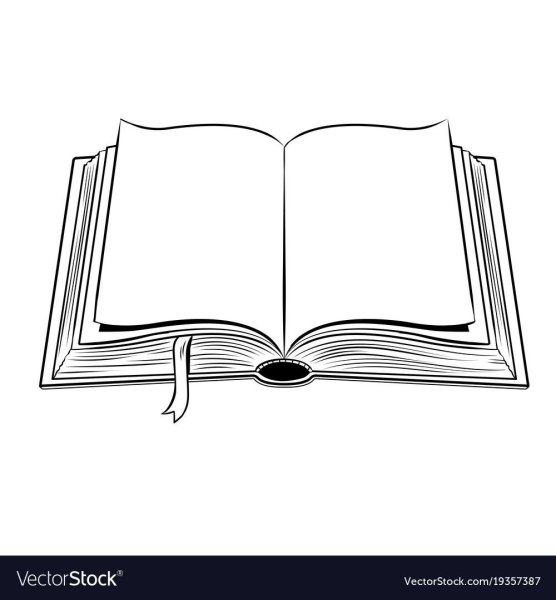 Открытая книжка чб