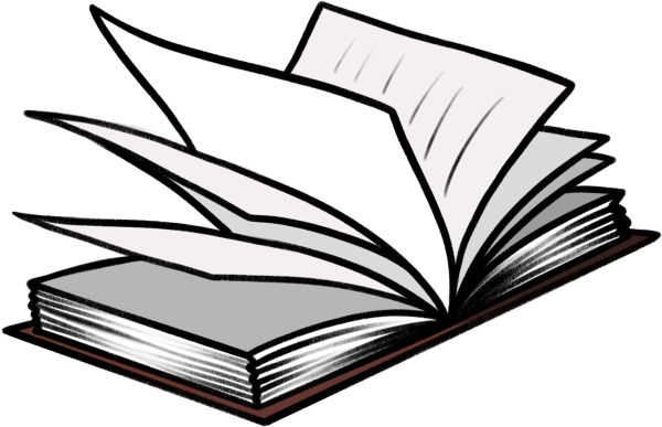 Рисунок развернутой книги