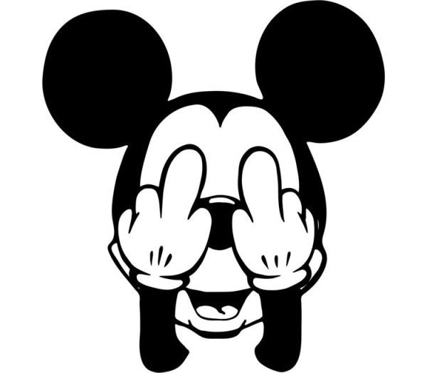 Микки Маус лицо чб