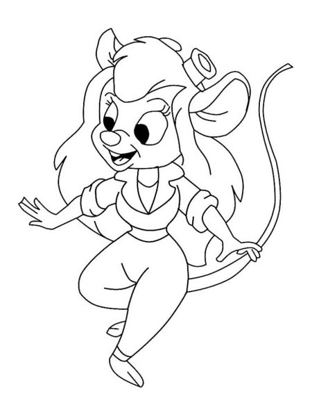 Раскраска чип и Дейл гайка