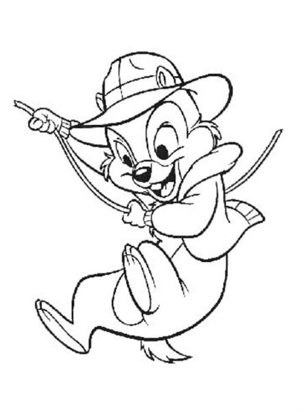 Раскраски Дисней чип и Дейл