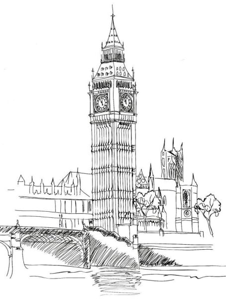 Биг Бен рисунок