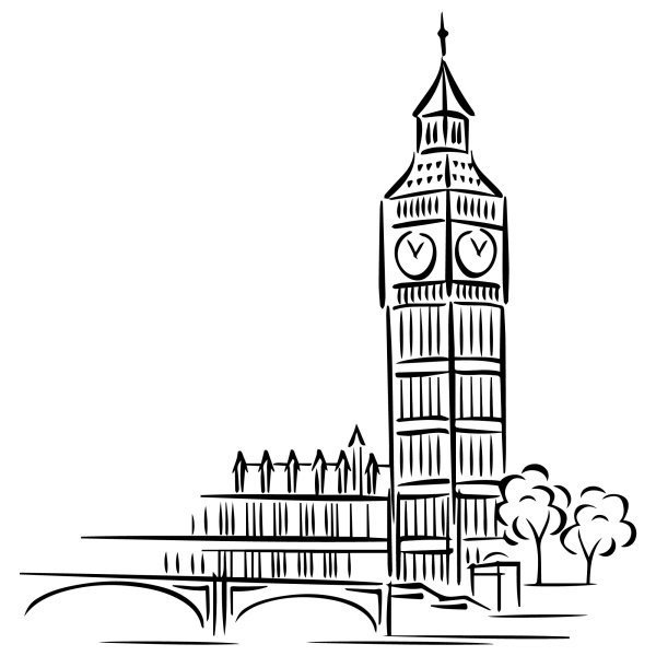 Башня Биг Бен раскраска