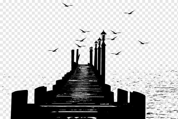 Набережная силуэт