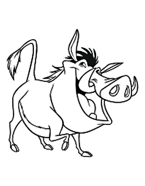 Дикий кабан раскраска