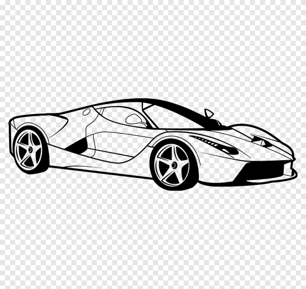 Машина черно белая