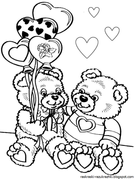 Раскраски на день Святого Валентина