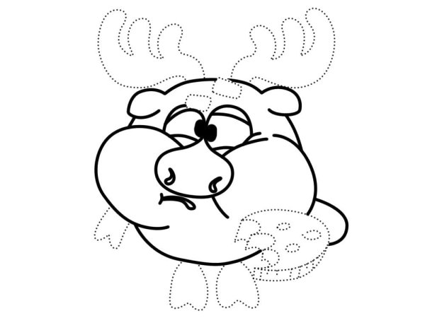 Смешарики раскраска для детей Лосяш