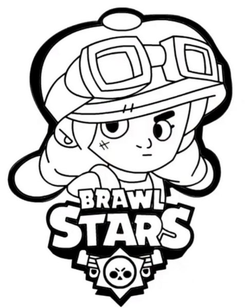 Раскраска Brawl Stars Джесси