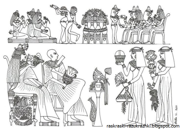 Египетский Вельможа раскраска