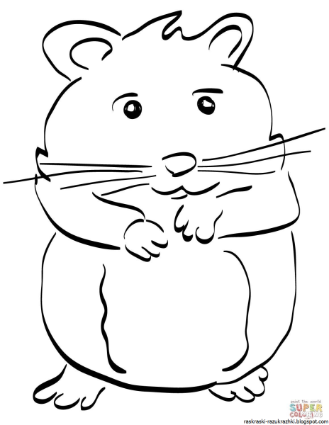 Хомяк трафарет