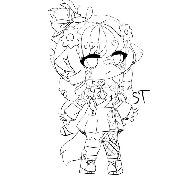 Раскраска гача клуб девочки