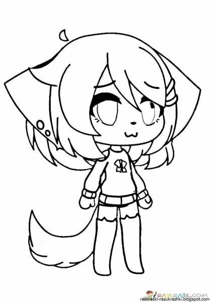 Раскраски гача лайф девочки демоны