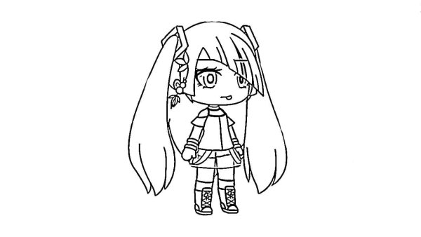 Раскраска гача лайф волосы