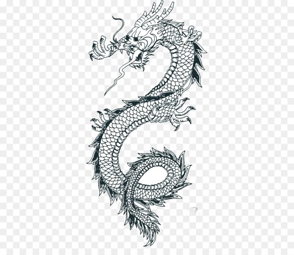 Китайский дракон тату