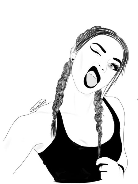 Рисунки для срисовки девушки