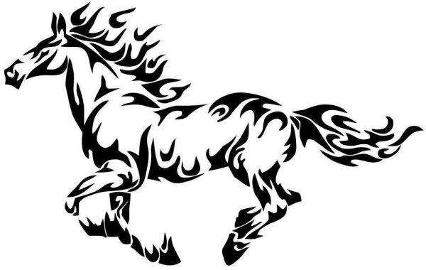 Трафарет лошади