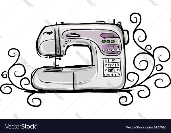 Швейная машинка черно белая