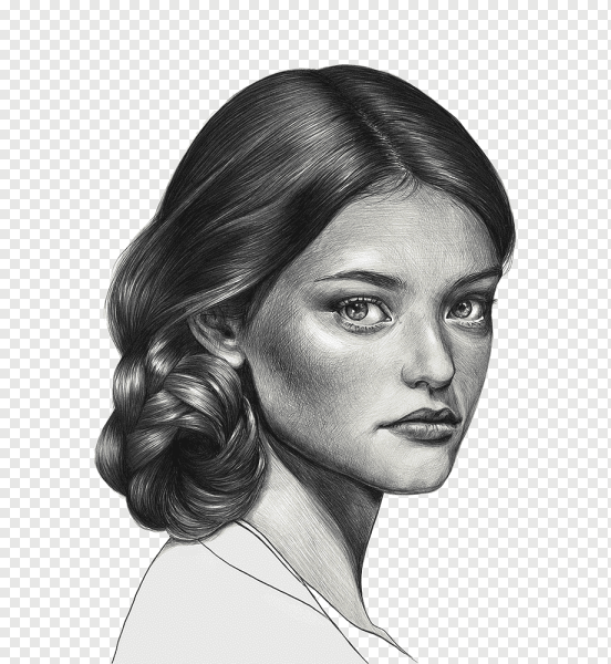 Портрет черно белый карандашом