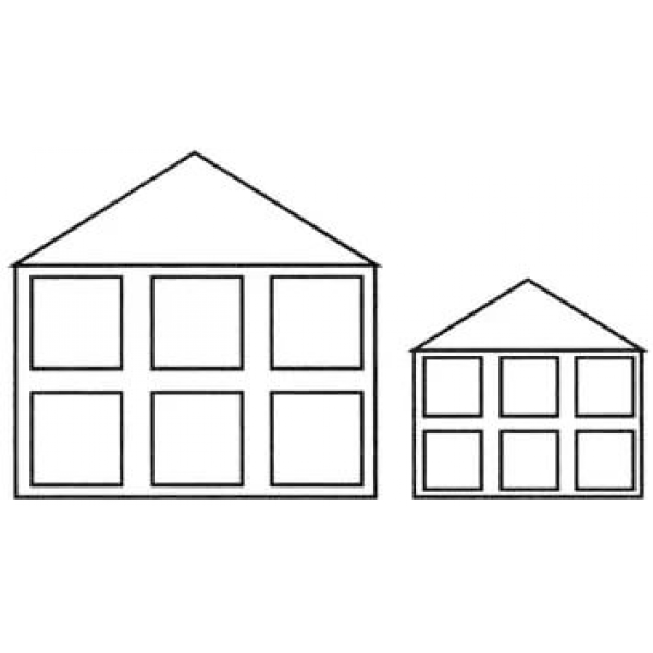 Домик с окнами раскраска