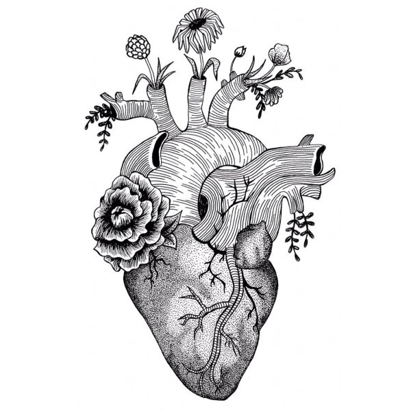 Тату сердце